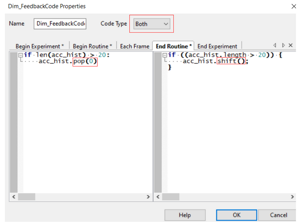 Setting Code Type to Both